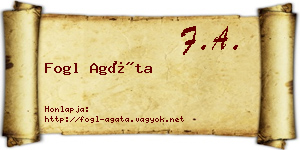 Fogl Agáta névjegykártya